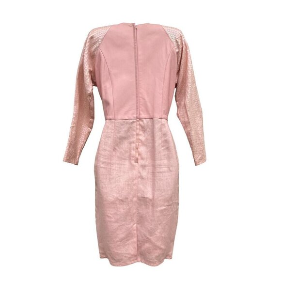 NWT Vintage Cache Leather Mini Dress 6 Bandage Bodycon Pastel Party Cocktail 80s - Picture 6 of 12